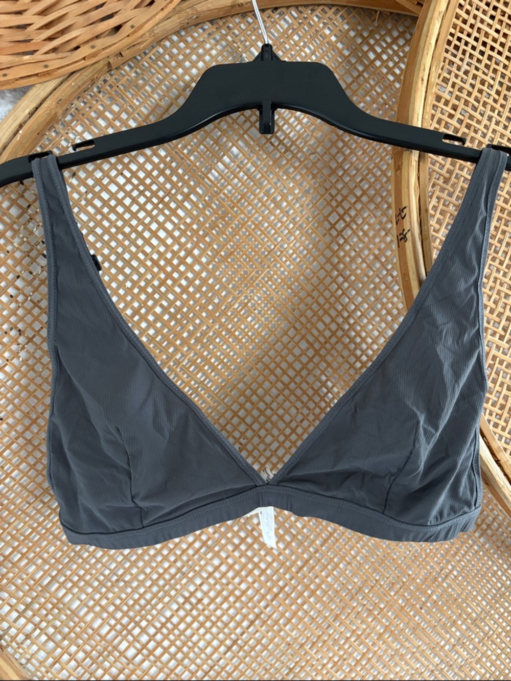 Free People Intimates Triangle Bralette in Charcoal Gray - Women Intimates Med